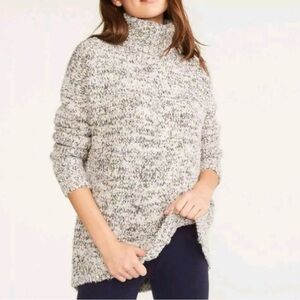 Lou & Grey For Loft Multicolor Metallic Marled Sweater Size Medium